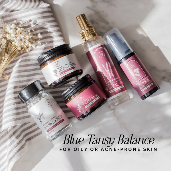 Blue Tansy Balance Bundle | 5-Pc Skincare Routine