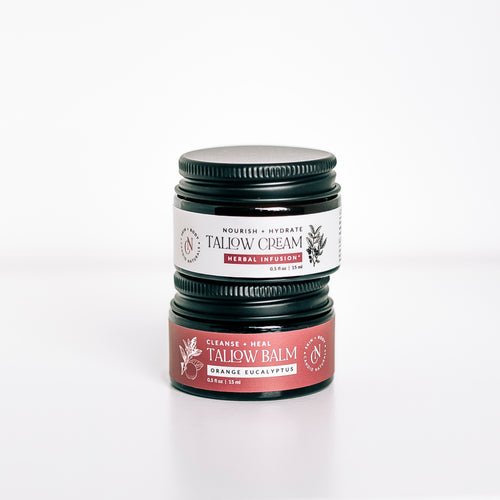 Candid Naturals Herbal Tallow Skin Care Duo — Herbal Infusion (Essential Oil Free)