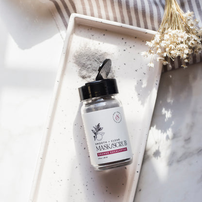 Orange Eucalyptus Mask/Scrub Powder | Smooth + Clear