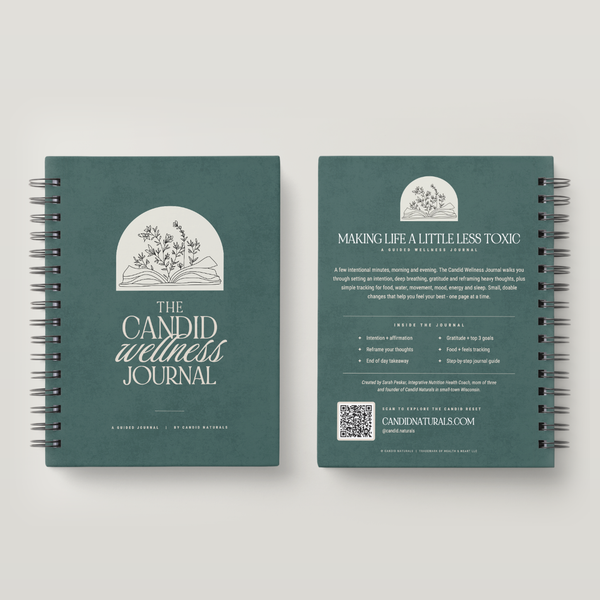 Front and back covers of The Candid Wellness Journal
