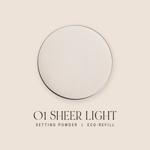 01 Sheer Light setting powder Eco-Refill pan by Candid Naturals