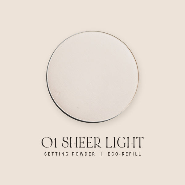 01 Sheer Light setting powder Eco-Refill pan by Candid Naturals