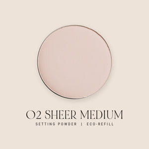 02 Sheer Medium setting powder Eco-Refill pan by Candid Naturals
