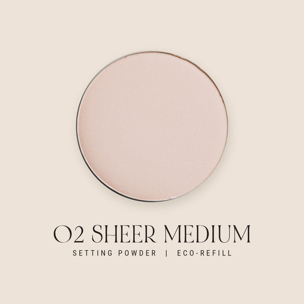 02 Sheer Medium setting powder Eco-Refill pan by Candid Naturals